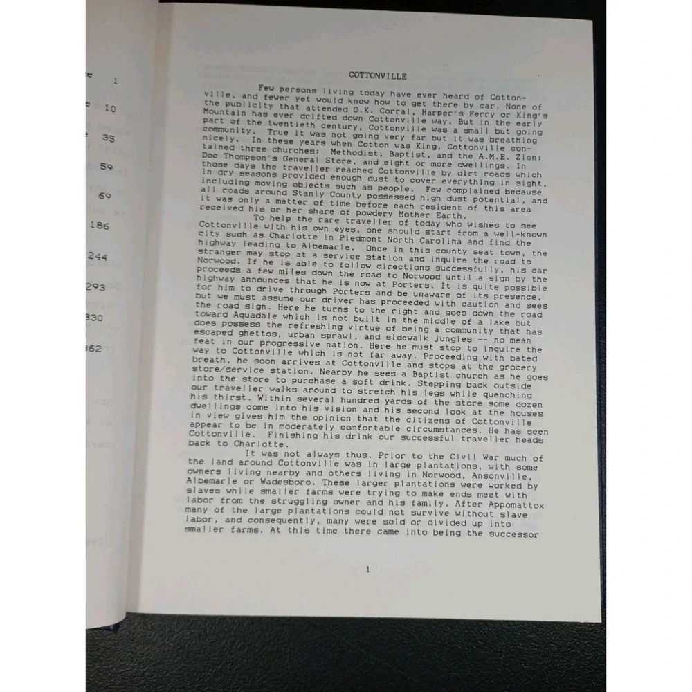 Tuscola By McRoss Sebe Self Published Novel 1989 North Carolina 1920s‎ Post War